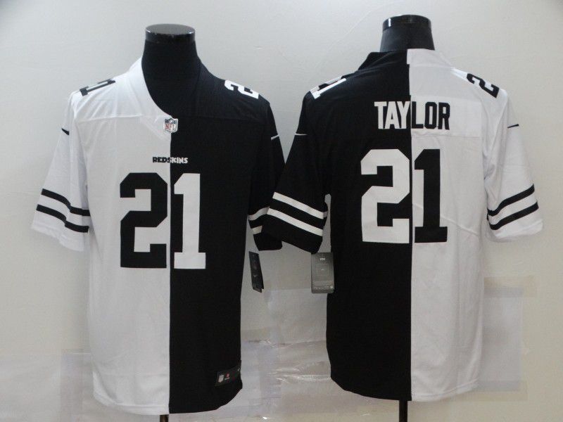 Men Washington Redskins 21 Taylor Black white Half version 2020 Nike NFL Jerseys